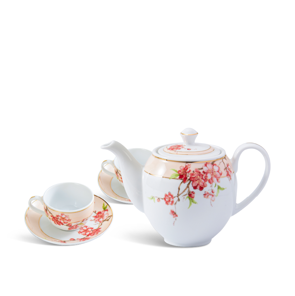 Bộ ấm chén hoa đào