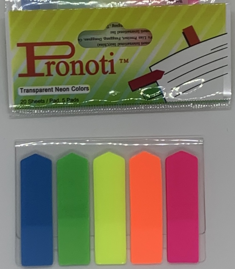 Giấy phân trang 5 màu pronoti