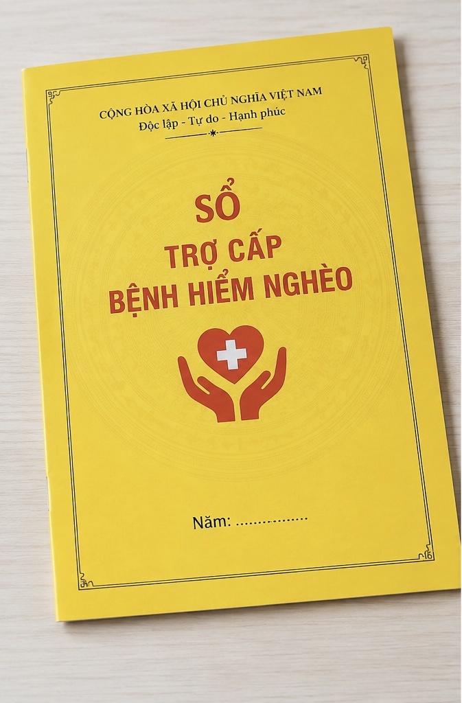 In Sổ trợ cấp Bệnh hiểm nghèo (Khổ A5, bìa vàng, in màu tổng số 20 trang)