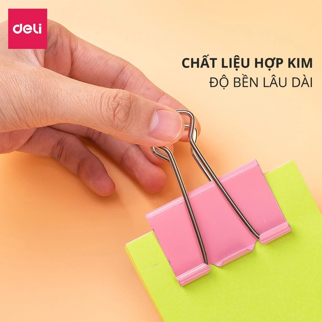 Kẹp tài liệu màu 51mm Deli