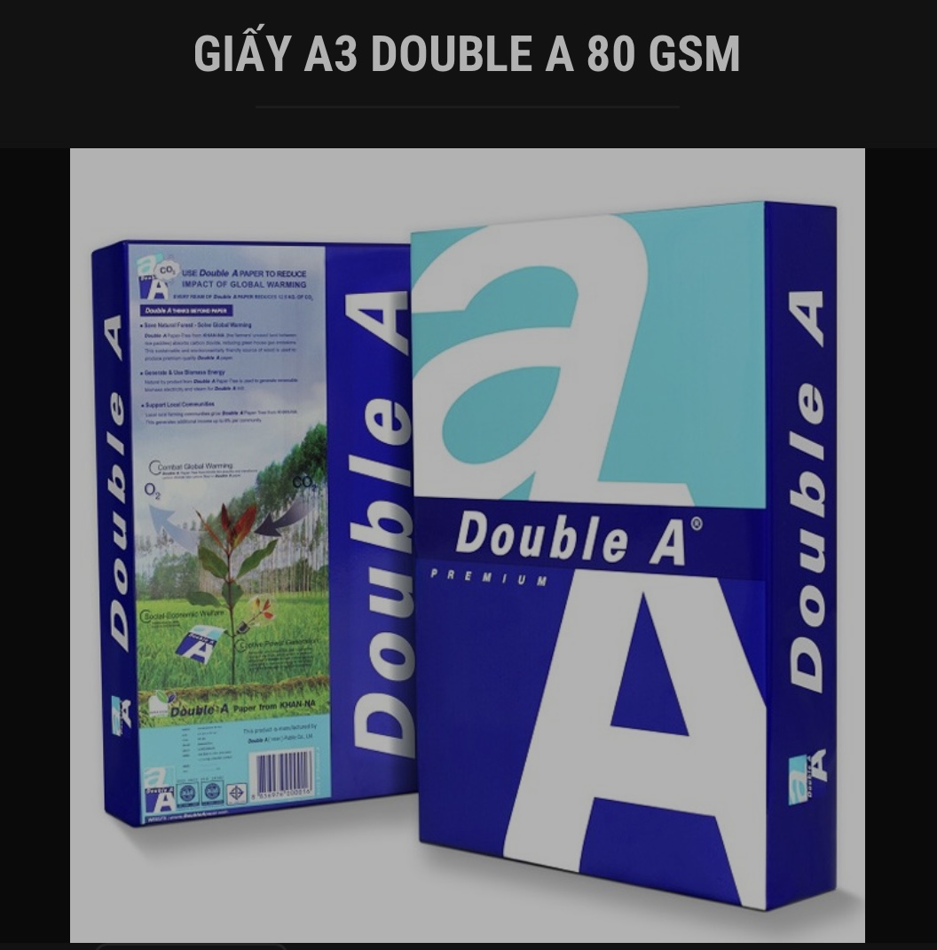 Giấy A3 Double A 80gms ( Ream )