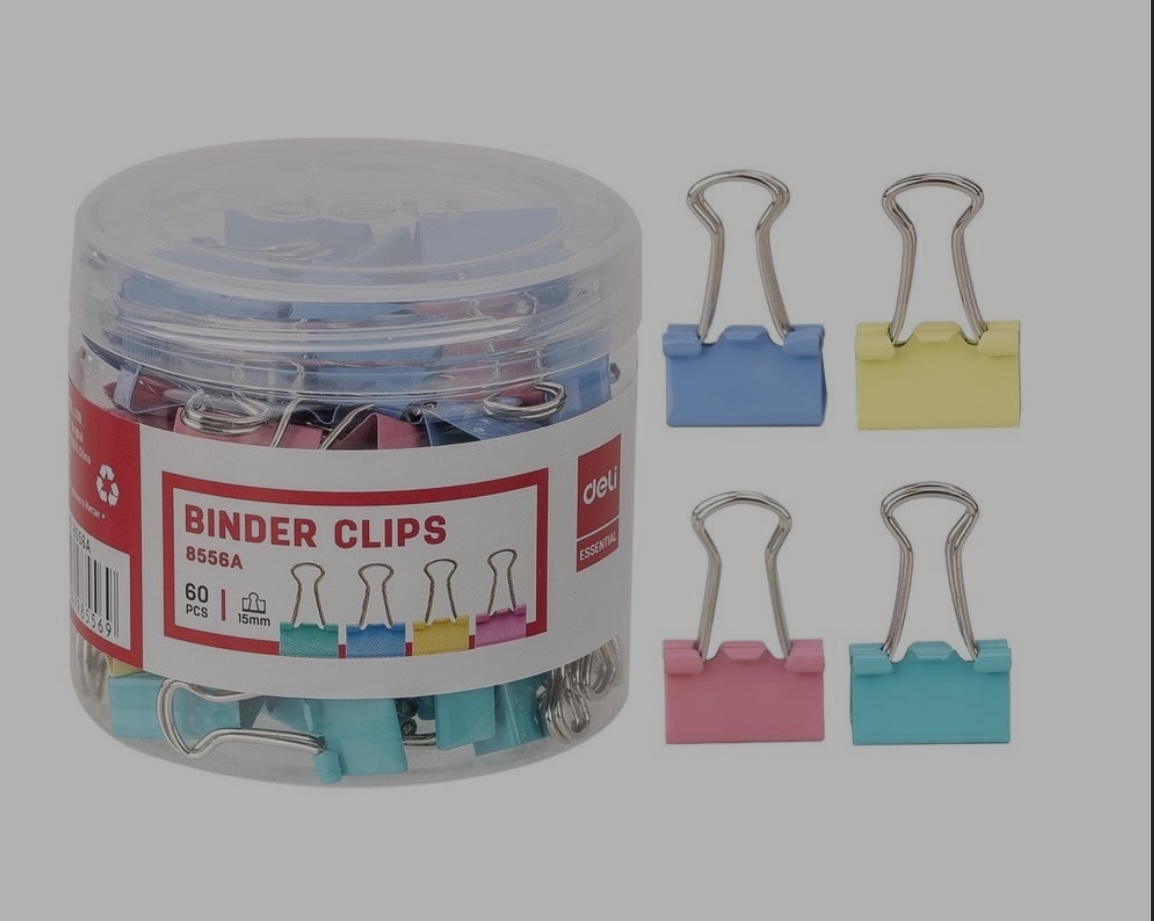 Kẹp màu Deli 15mm 8556 ( hộp)
