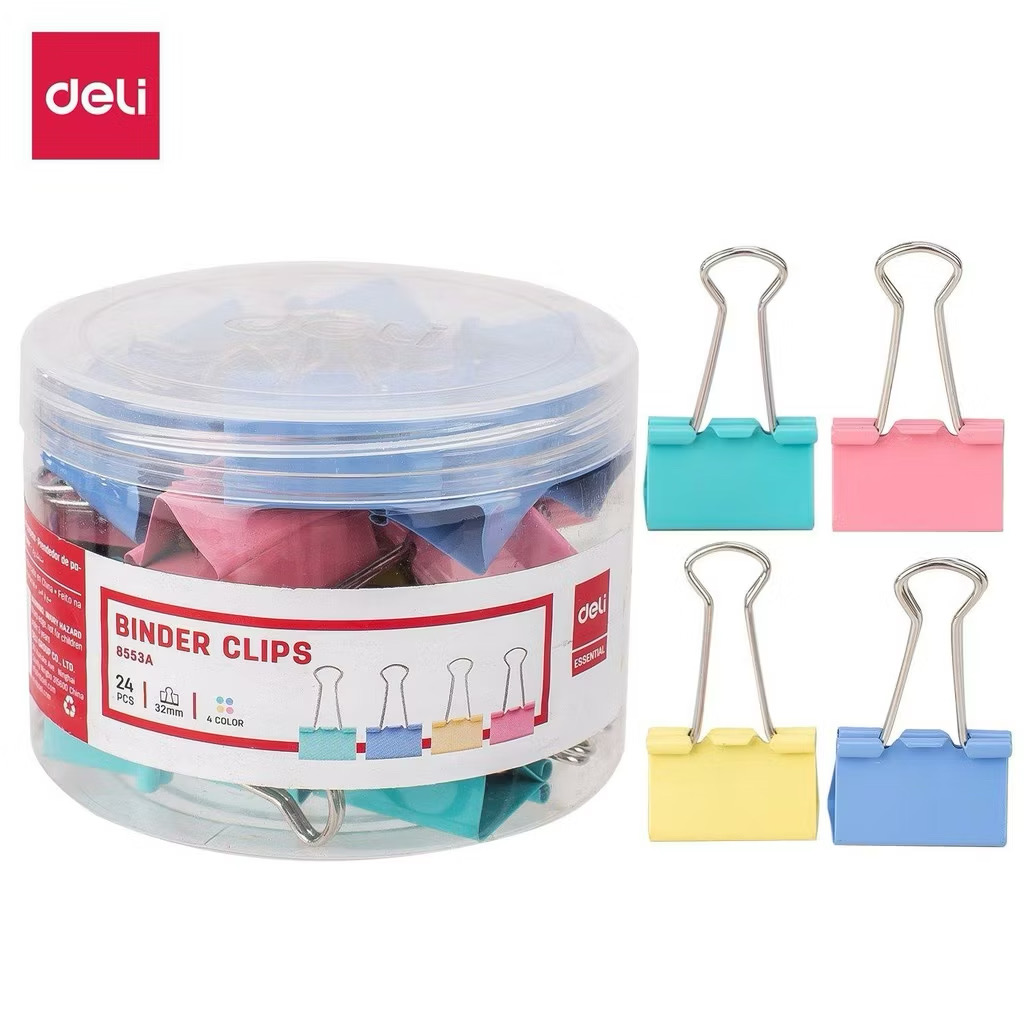 Kẹp mạ 32mm Deli 8553(hộp)
