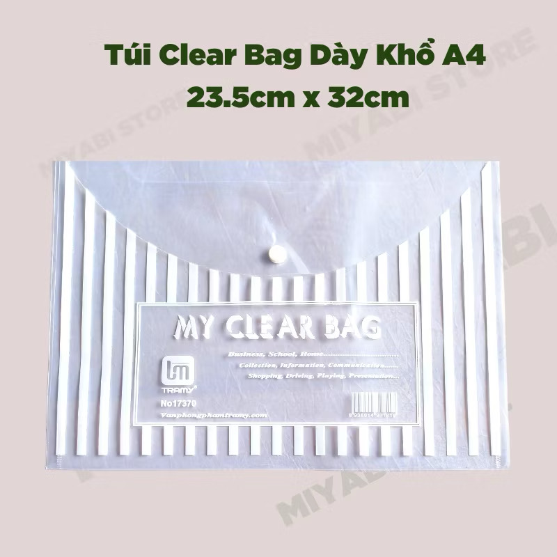 Túi Clear bag A4 dày(cái)