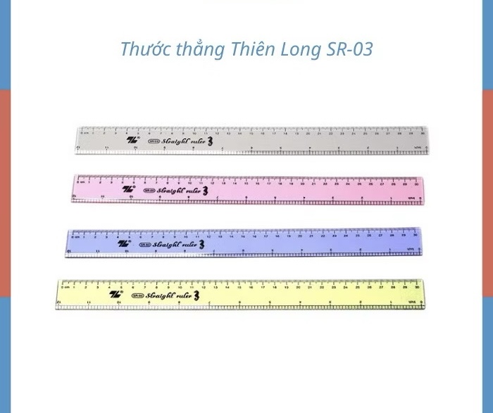 Thước kẻ 30cm Thiên Long (Cái)