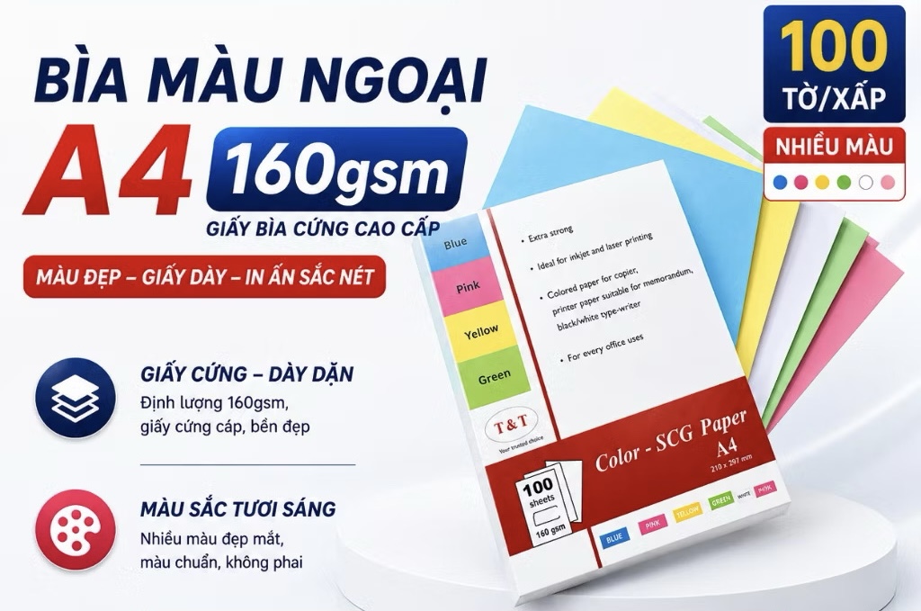 Bìa màu A4 T&T (tập)