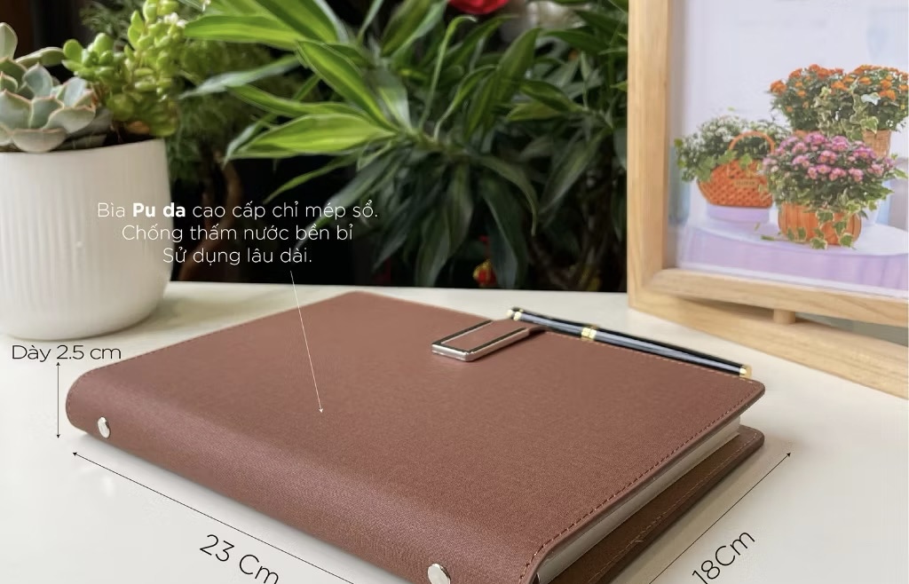 Sổ da cao cấp bìa còng SDC-12 (quyển)