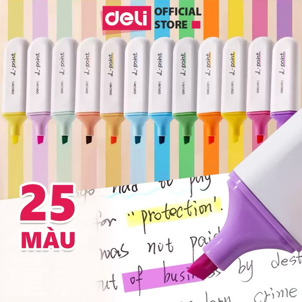 Bút màu highlight Deli ES621S ( Hộp)