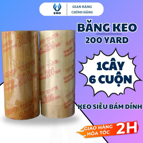 Băng dính trong 5cm (6 cuộn/1 cây)