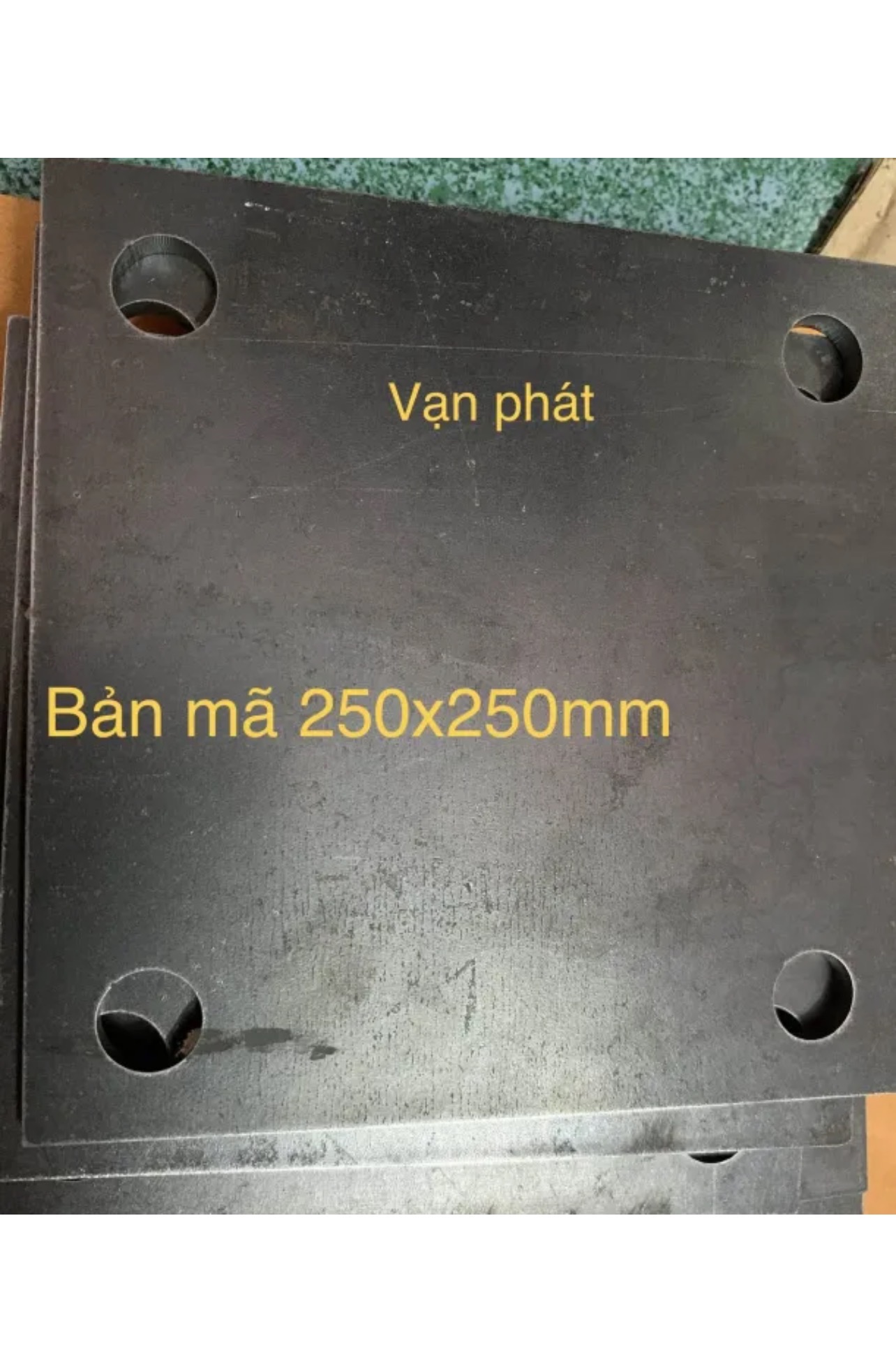 Bản mã thép mạ kẽm 250x250x8mm