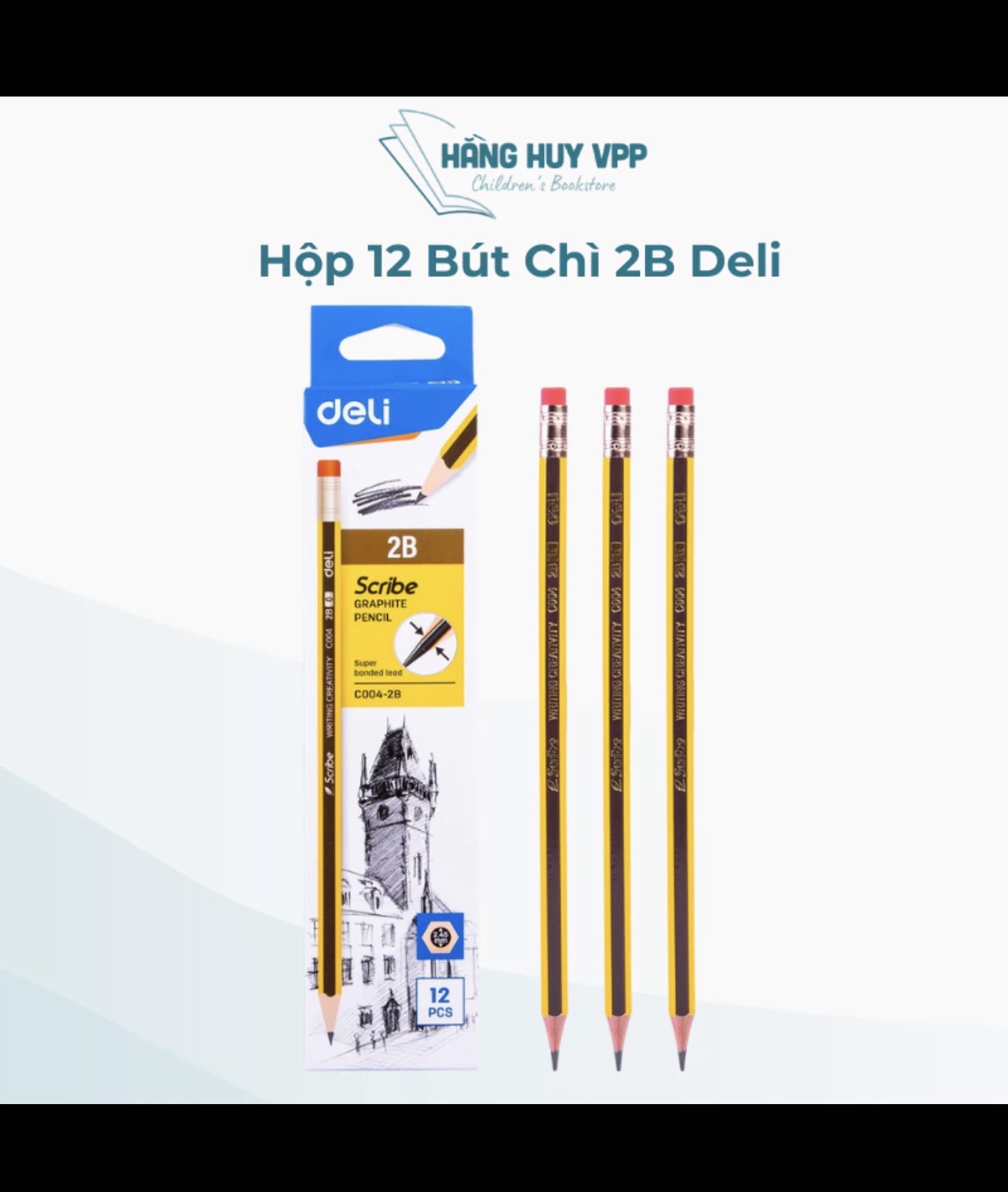 Bút chì 2B Deli (hộp 12 chiếc)