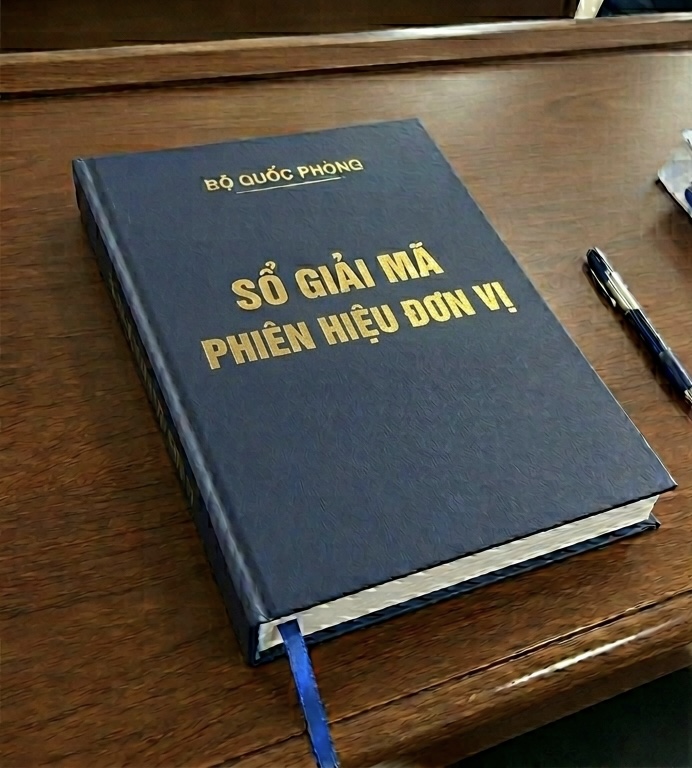 In Sổ Giải mã phiên hiệu đơn vị (Khổ A3, 300 trang, in 2 mặt, bìa xanh)