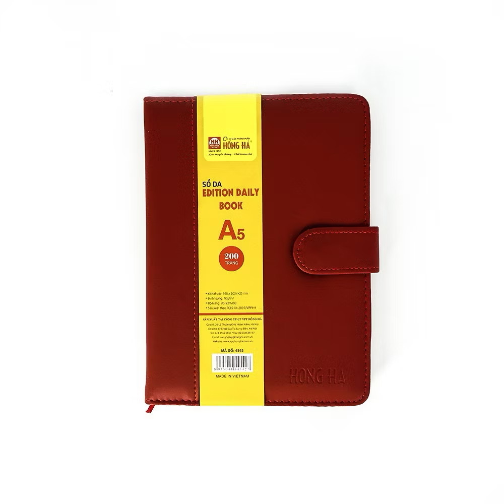 Sổ công tác bìa da Hồng Hà 4542( quyển )