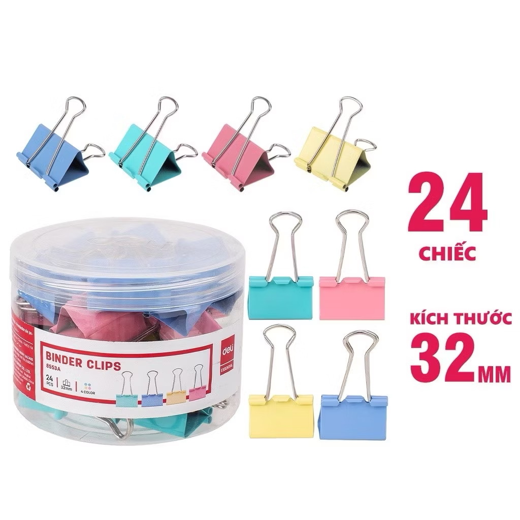 Kẹp màu deli 32mm