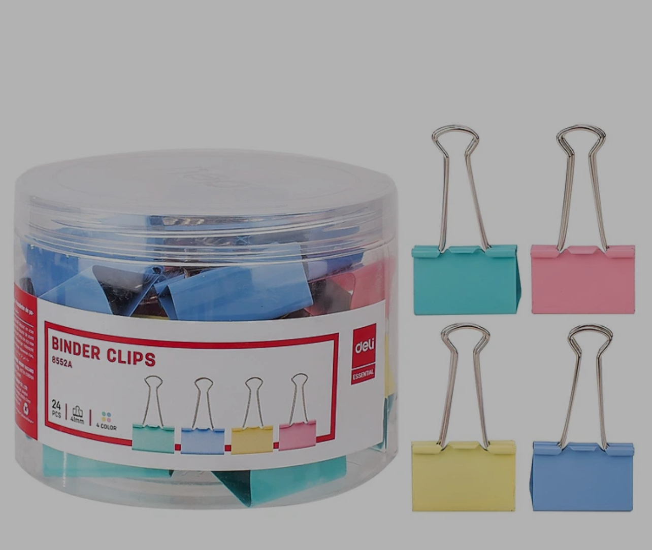 Kẹp màu deli 41mm ( hộp)