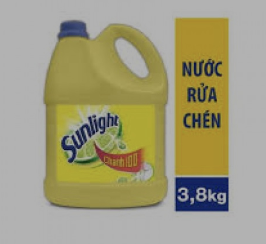 Nước rửa chén sunlight chanh 3.8k( can)