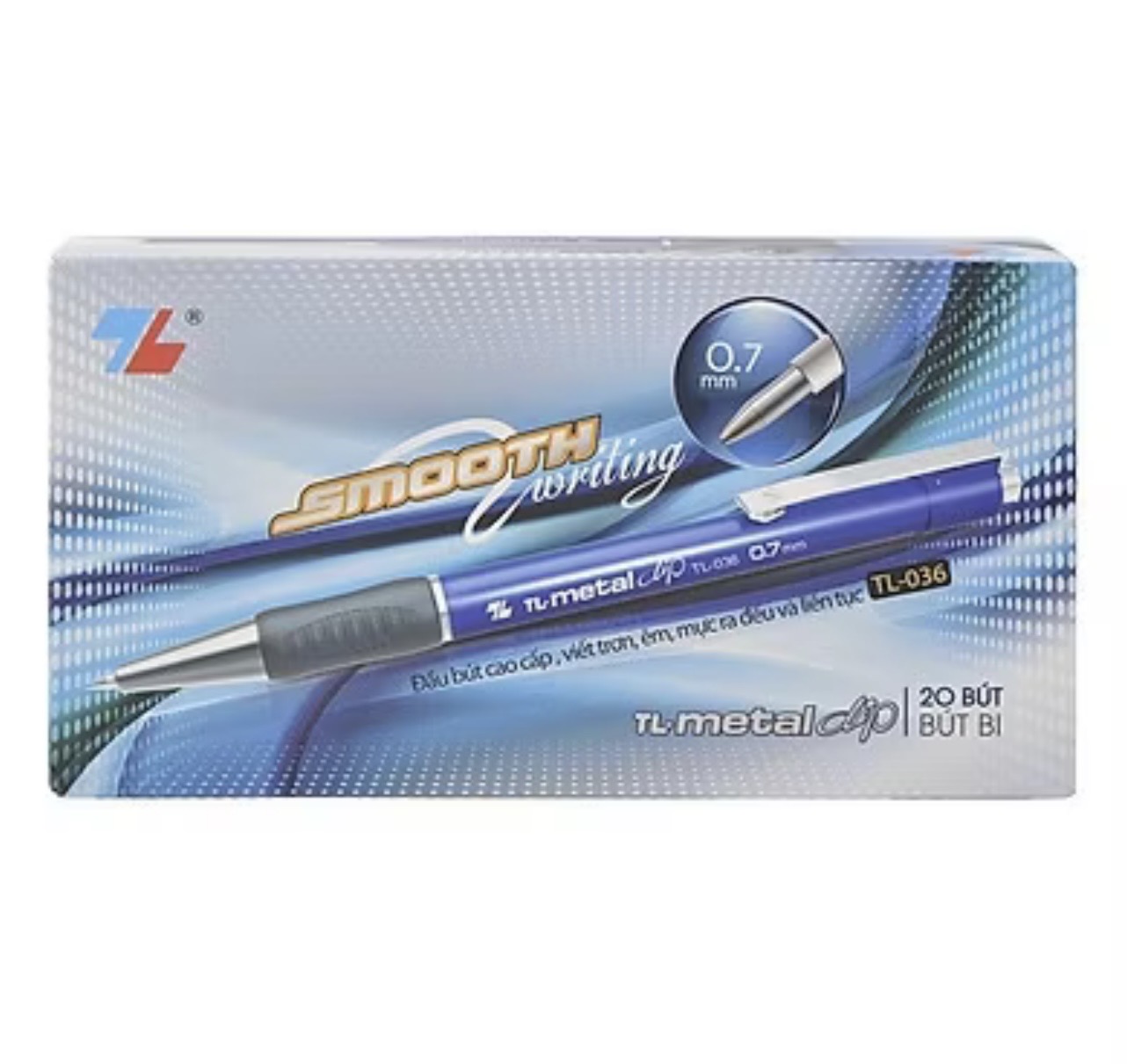 Bút bi Thiên Long xanh Metal TL-036