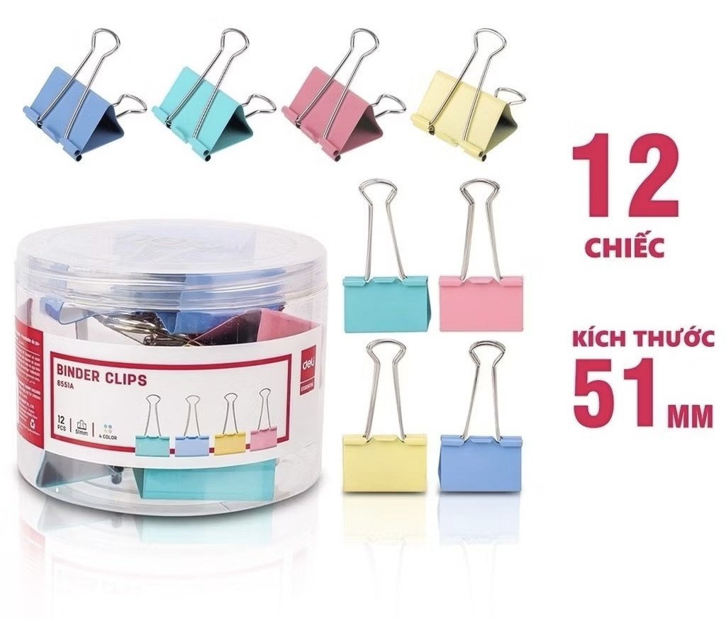 Kẹp sắt số 51 mm Deli 8551A( hộp)