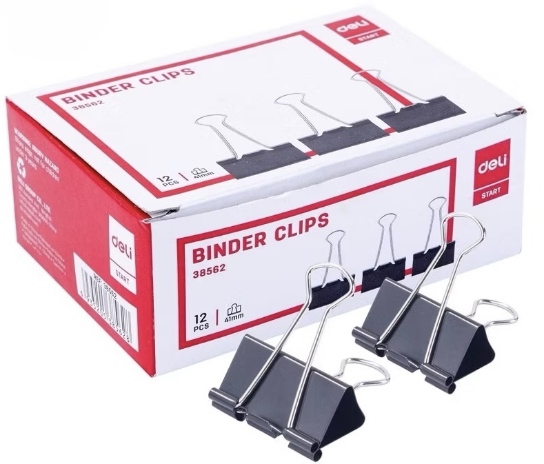 Kẹp sắt đen 41mmDeli( hộp)