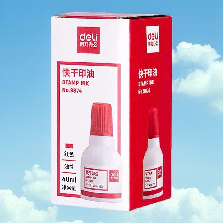 Mực đổ dấu Deli 40ml (Lọ)