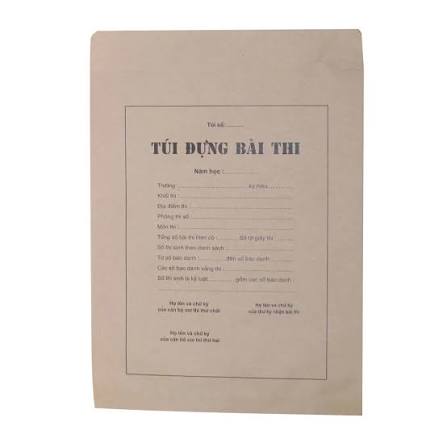 Túi đựng bài thi