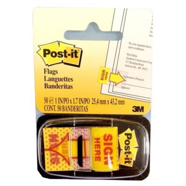 Giấy note trình ký post-it sign here 3M( tập)