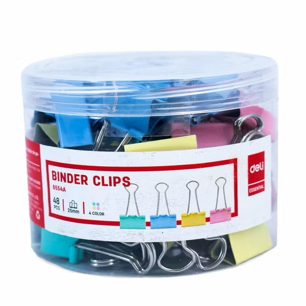 Kẹp bướm màu 25mm Deli 8554( hộp)