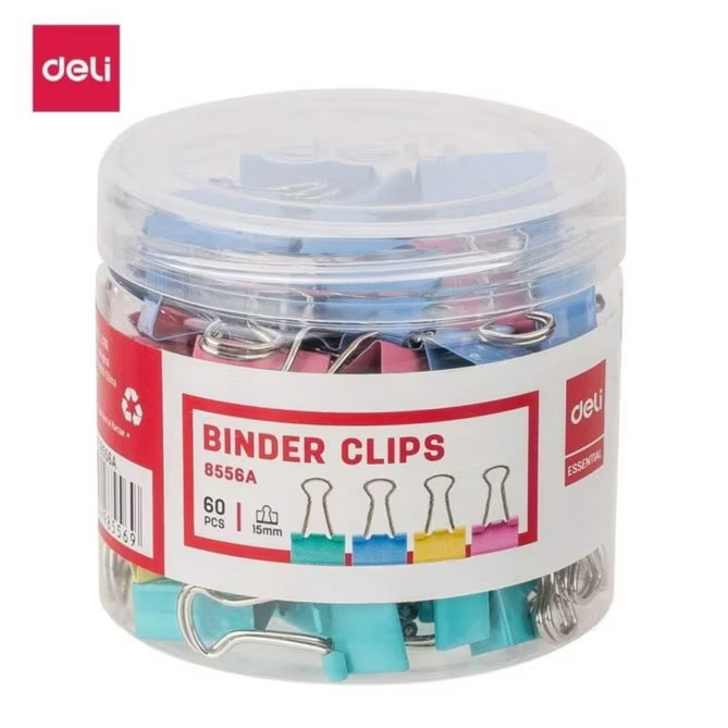 Kẹp bướm màu 15mm Deli 8556( hộp)