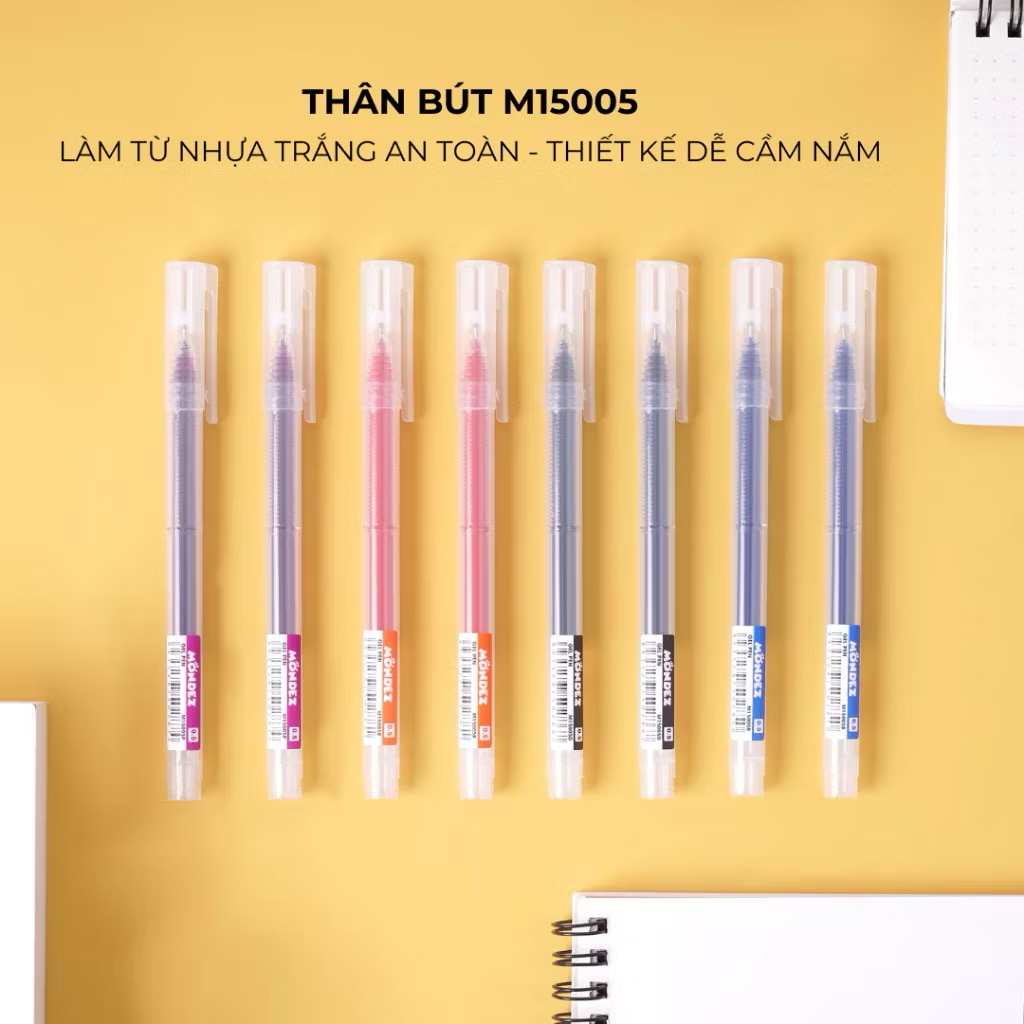 Bút gel 0,5mm lẫn màu Mondez M15005 ( hộp20)