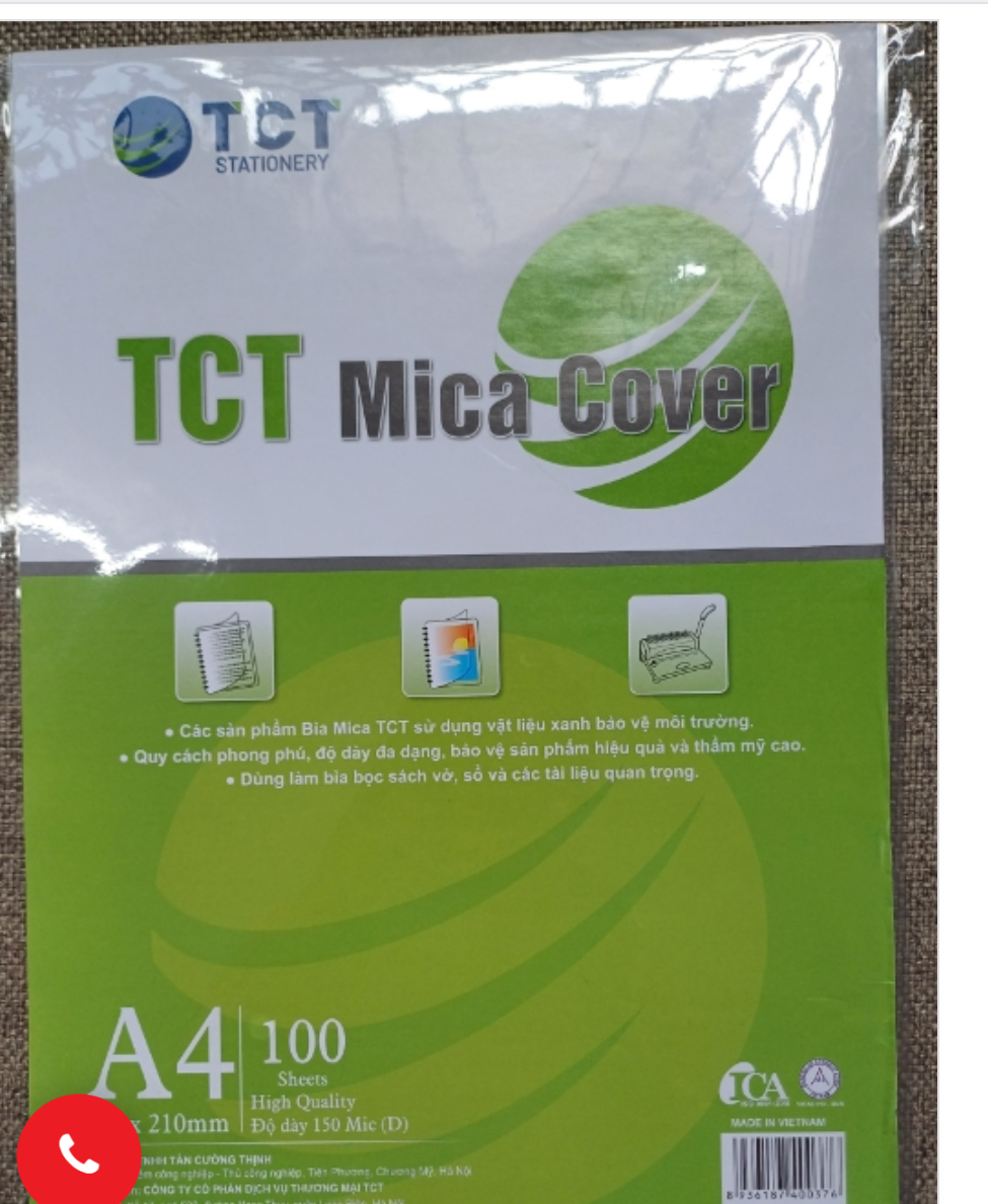 Bìa mica A4 TCT037 (Tập)