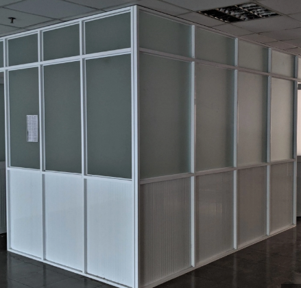 Vách ngăn khung nhôm loại 1