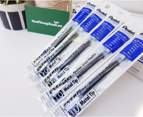 Ruột bút kí Pentel, mực xanh, ngòi 1.0