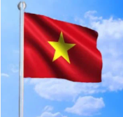 Cờ Tổ quốc màu đỏ có cán bằng thép 180 x 240 cm