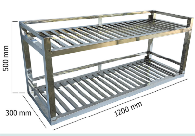 Giá đựng tài liệu inox 304 2 tầng