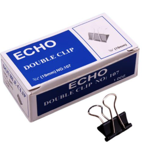 Kẹp bướm đen 19mm (hộp)