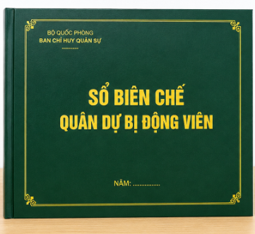 Sổ biên chế quân dự bị động viên (Bìa cứng A3 gồm 30 tờ) (quyển)